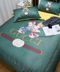 Gucci Disney Mickey Couple Luxury Brand Bedding Set