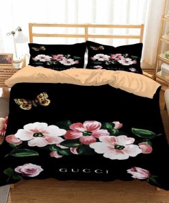 Gucci Flowers Fashion Luxury Brand Bedding Set