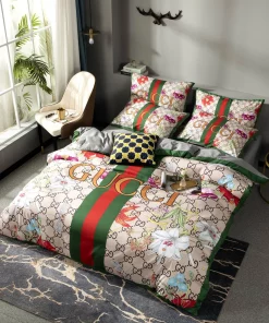 Gucci Flowers Luxury Brand High-End Bedding Set