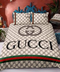 Gucci Logo Monogram Stripe Luxury Bedding Sets