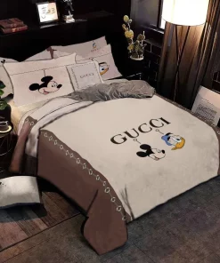 Gucci Mickey Donald Luxury Brand Premium Bedding Set