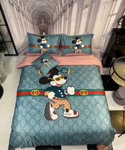 Gucci Mickey Mouse Fashion Luxury Brand Bedding Set