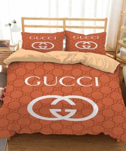 Gucci Orange Fashion Luxury Brand Bedding Set