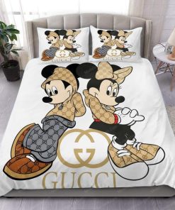 Gucci mickey mouse luxury brand model 51 bedding set