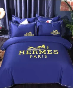 Hermes Blue Luxury Brand Bedding Set