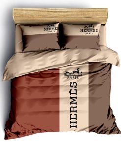 Hermes Brown Luxury Brand Fashion Bedding Set