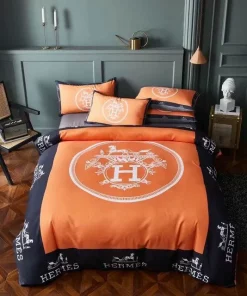 Hermes Orange Luxury Brand Bedding Sets