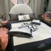 Hermes Paris Black Luxury Brand Bedding Set