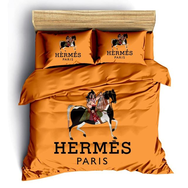 Hermes Paris Luxury Brand Fashion Bedding Set