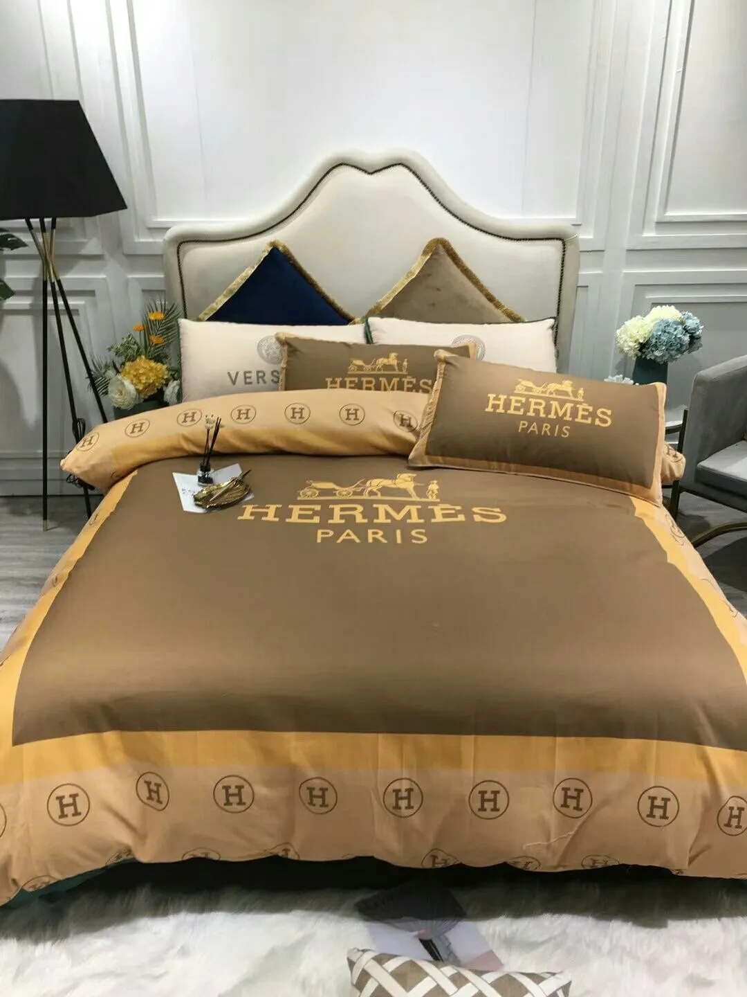 Hermes Paris Luxury Brand Premium Bedding Set