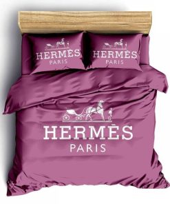 Hermes Pinky Luxury Brand Fashion Bedding Set