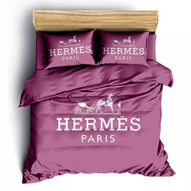 Hermes Pinky Luxury Brand Fashion Bedding Set