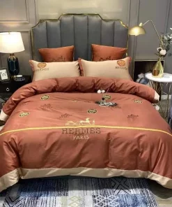 Hermes Pinky Luxury Brand High-End Bedding Set