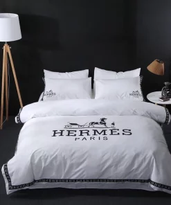 Hermes White Luxury Brand Premium Bedding Set