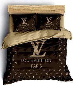 Louis Vuitton Brown Luxury Brand Bedding Sets