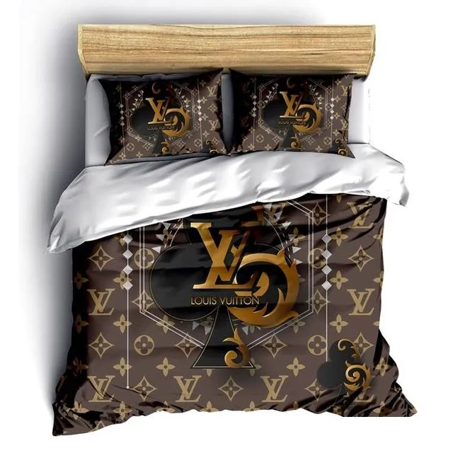 Louis Vuitton Card Luxury Brand Bedding Set