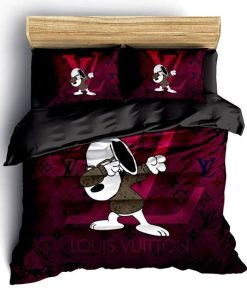 Louis Vuitton Snoopy Luxury Brand Fashion Bedding Set