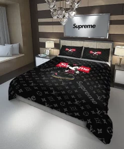 Louis Vuitton Supreme Mickey Mouse Disney Luxury Brand High-End Bedding Set