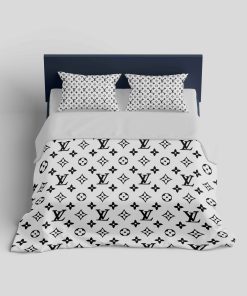 Louis Vuitton White Fashion Luxury Brand Premium Bedding Set