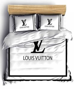 Louis Vuitton White Luxury Brand Fashion Bedding Set