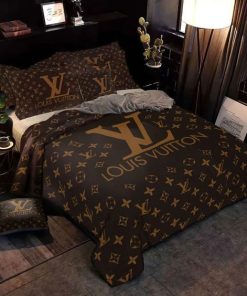 Louis vuitton new hot ver2 brown luxury brand bedding sets