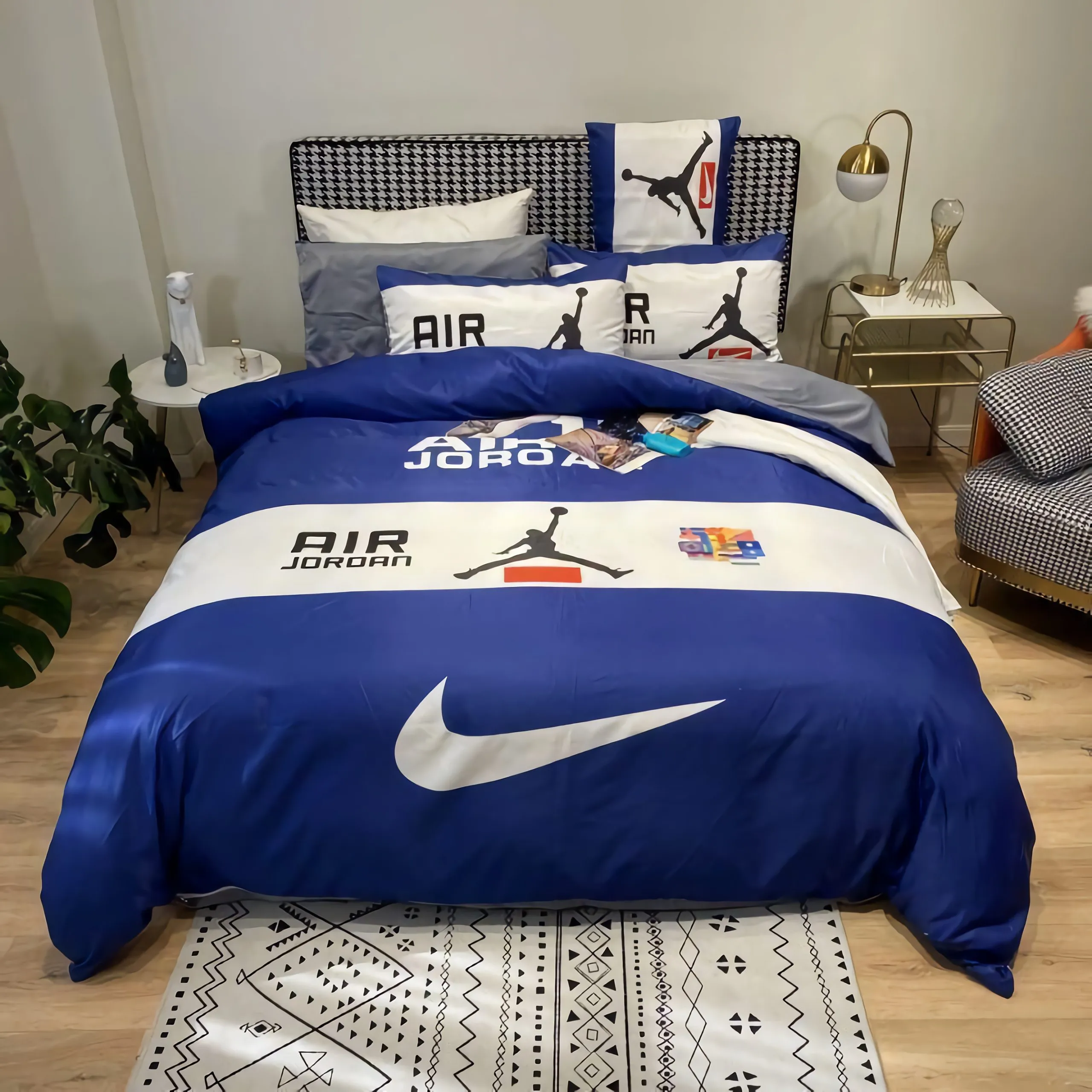 Nike Air Jordan Fashion Logo Luxury Brand Bedding Set