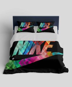 Nike Colorful Fashion Logo Luxury Brand Bedding Set