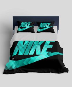 Nike Turquoise Fashion Logo Luxury Brand Bedding Set