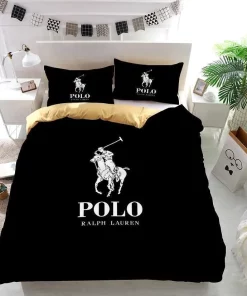 Ralph Lauren Black Fashion Luxury Brand Premium Bedding Set