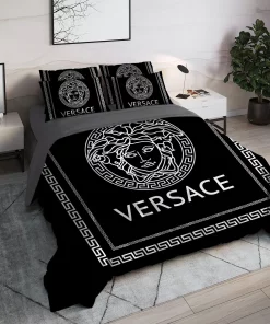 Versace Black Luxury Brand High End Premium Bedding Set