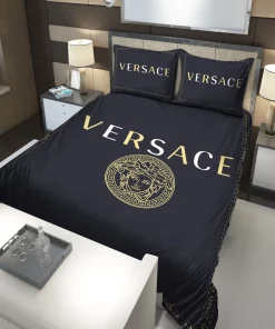 Versace Black Premium Fashion Luxury Brand Bedding Set