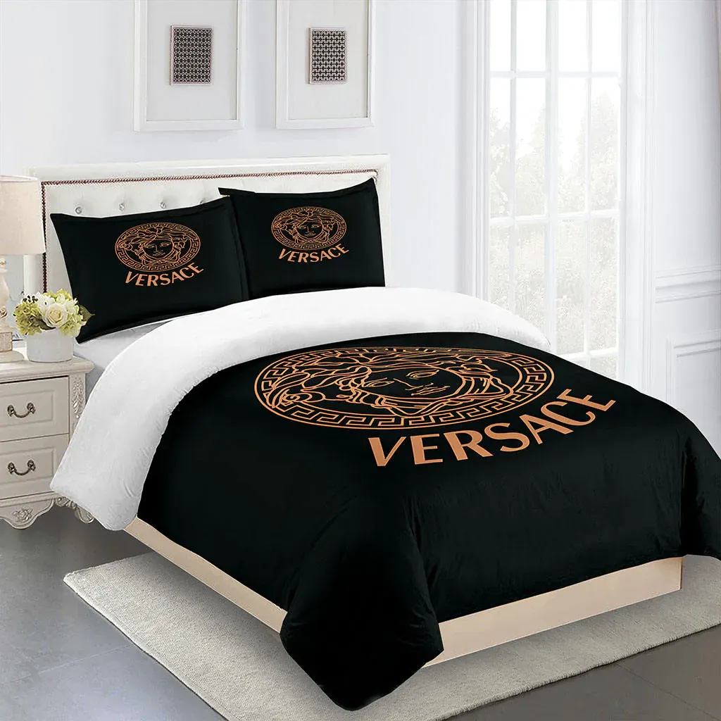 Versace Bronze Luxury Brand Bedding Set