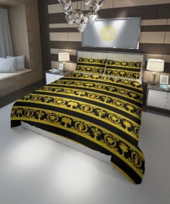 Versace Golden Fashion Luxury Brand Premium Bedding Set