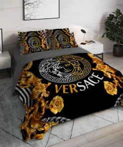 Versace Golden Luxury Brand High End Premium Bedding Set