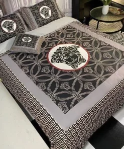 Versace Grey Luxury Brand Premium Bedding Set