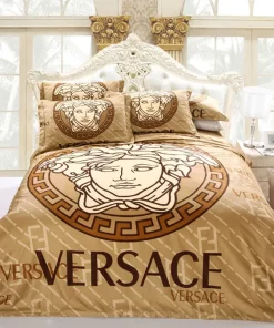 Versace Logo Luxury Brand High-End Bedding Set