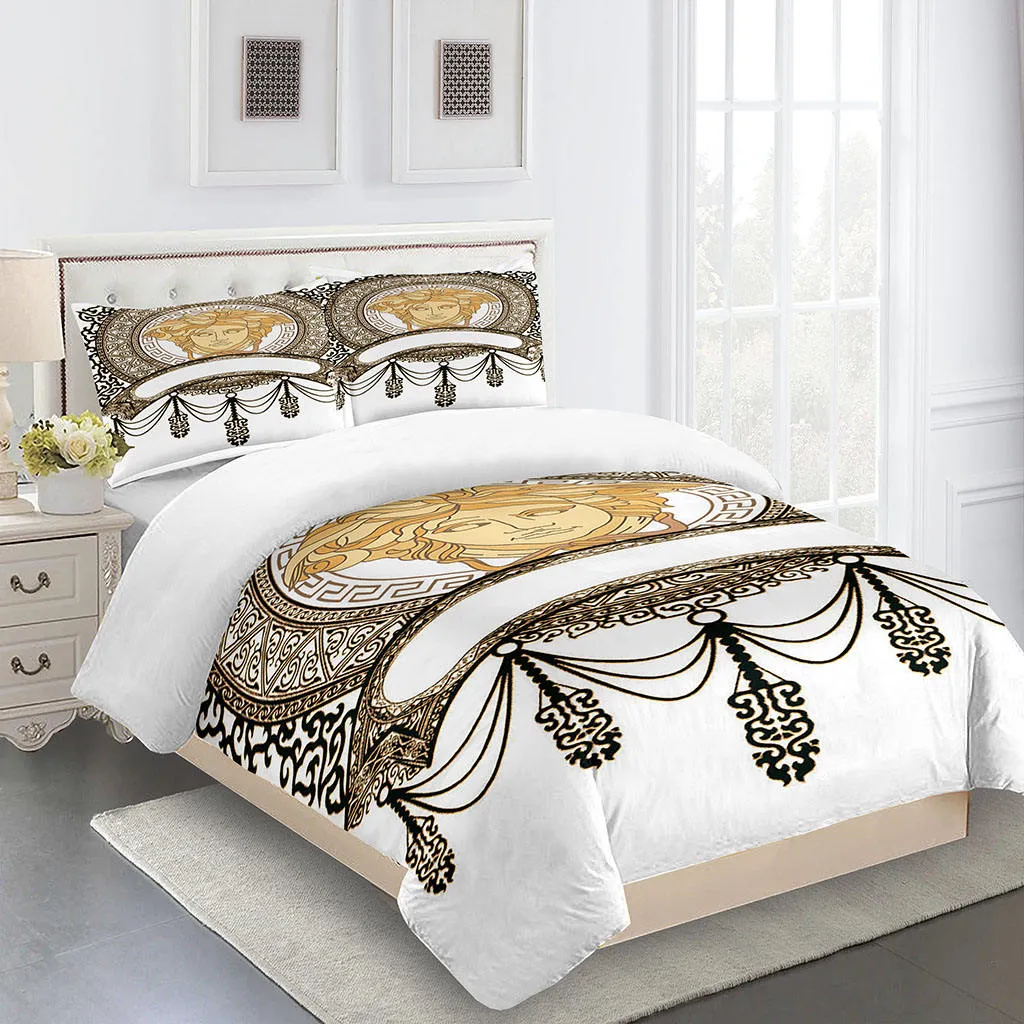 Versace Medusa Logo Luxury Brand High End Premium Bedding Set