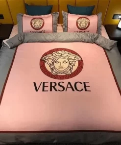 Versace Medusa Pink Luxury Brand Premium Bedding Set