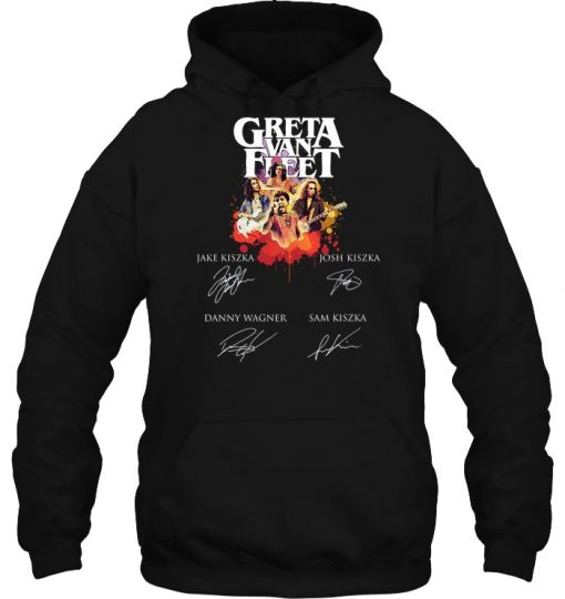 Greta Van Fleet Member’s Signatures Hoodie Sweatshirt T-Shirt