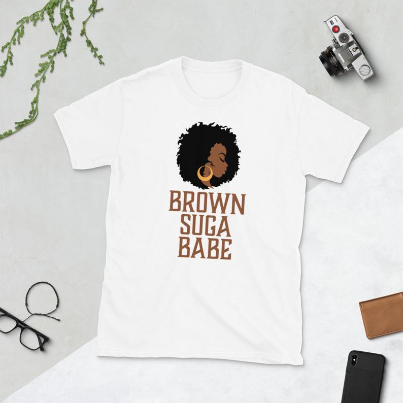 Brown Suga Babe, African American, Natural Hair T-Shirt