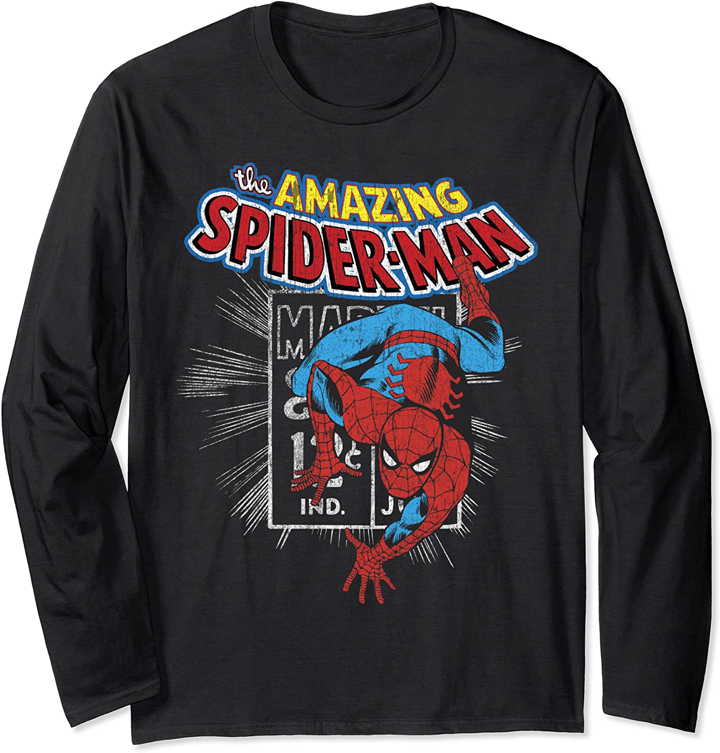 The Amazing Spider-Man Vtg Comic Hoodie Sweatshirt T-Shirt