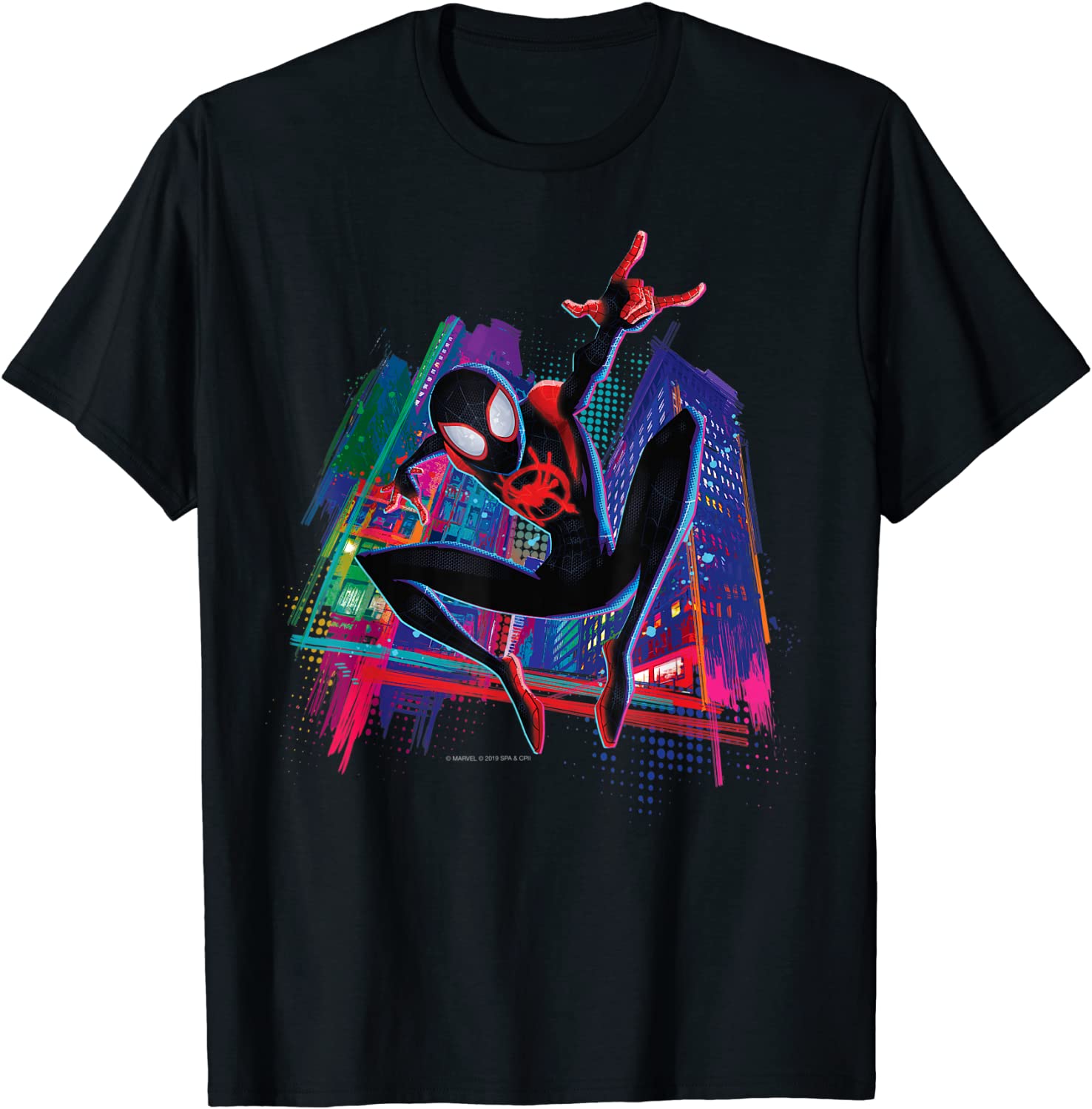 Spider-Man Miles Morales Graffiti City Hoodie Sweatshirt T-Shirt