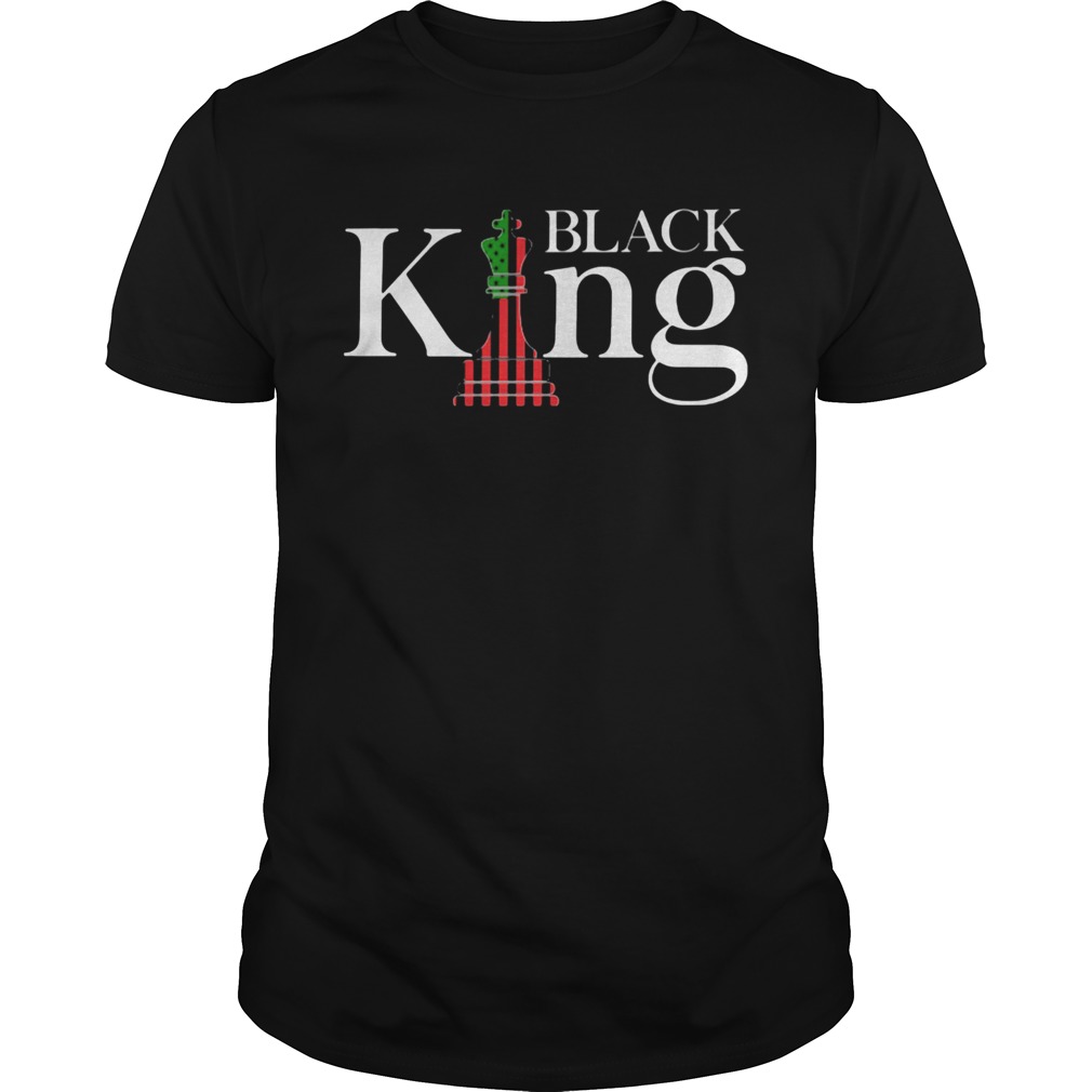 Black King American Flag Anerucab Chess Day T-Shirt