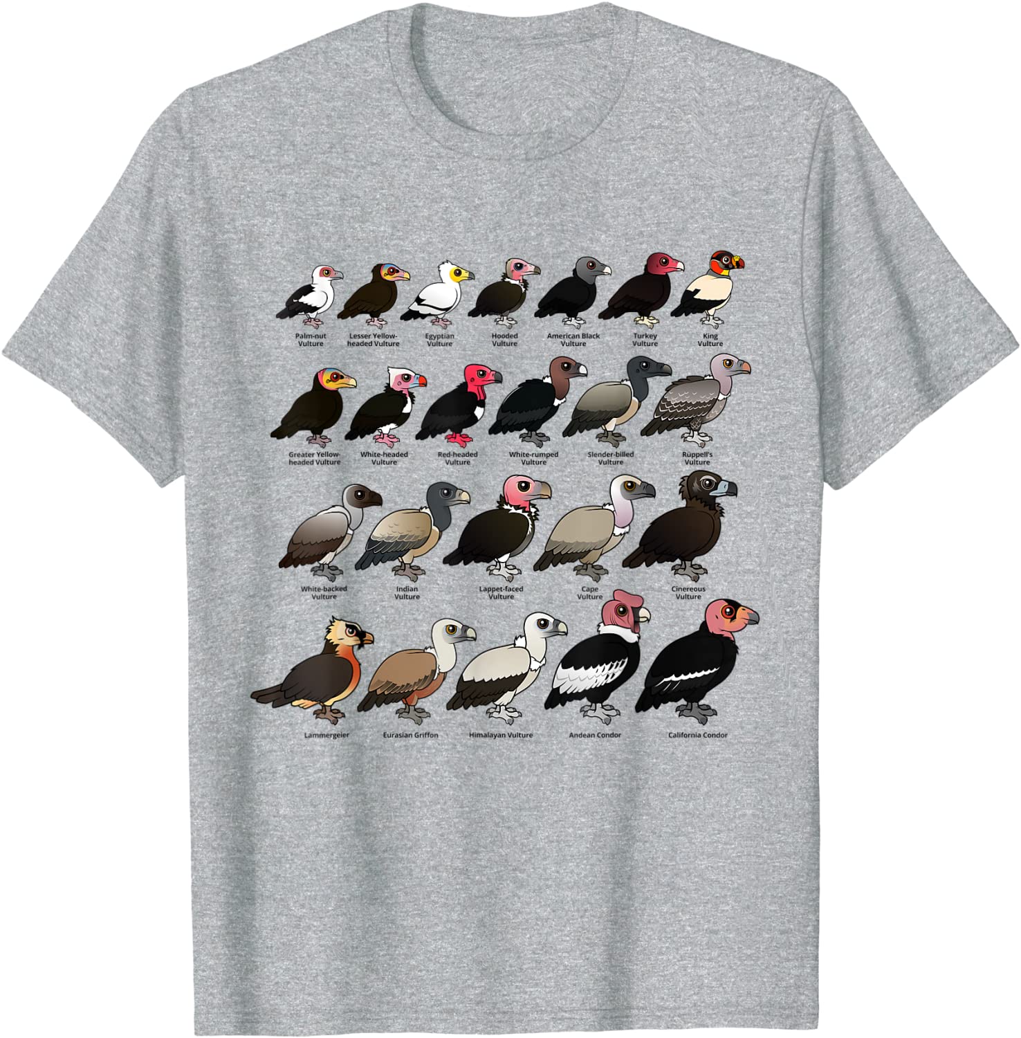 Every Vulture Cute Cartoon Bird Shirt World Vultures T-Shirt