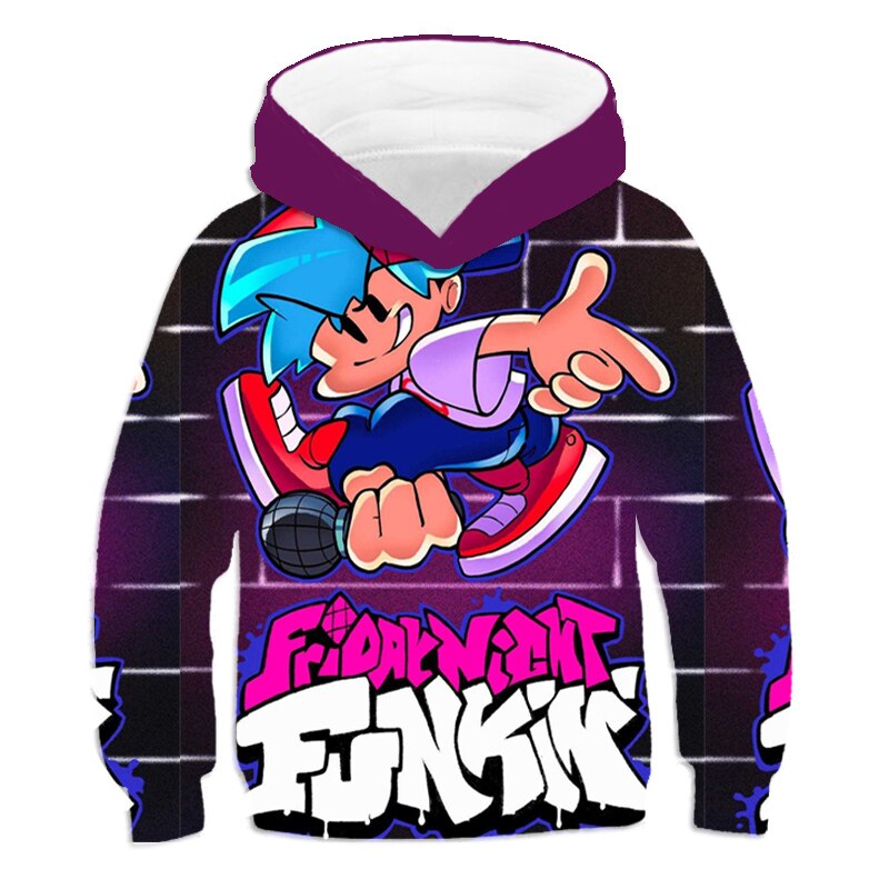 Kid's Friday Night Funkin FNF 3D printed hoodie autumn pullover coat sweatshirt