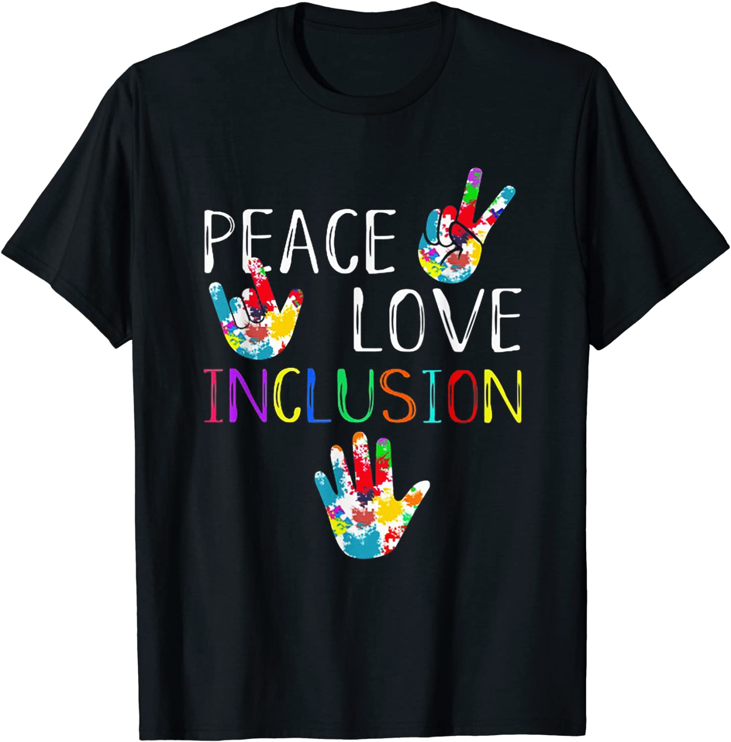 Peace Love Inclusion SPED Squad Special Ed Teacher Gift T-Shirt