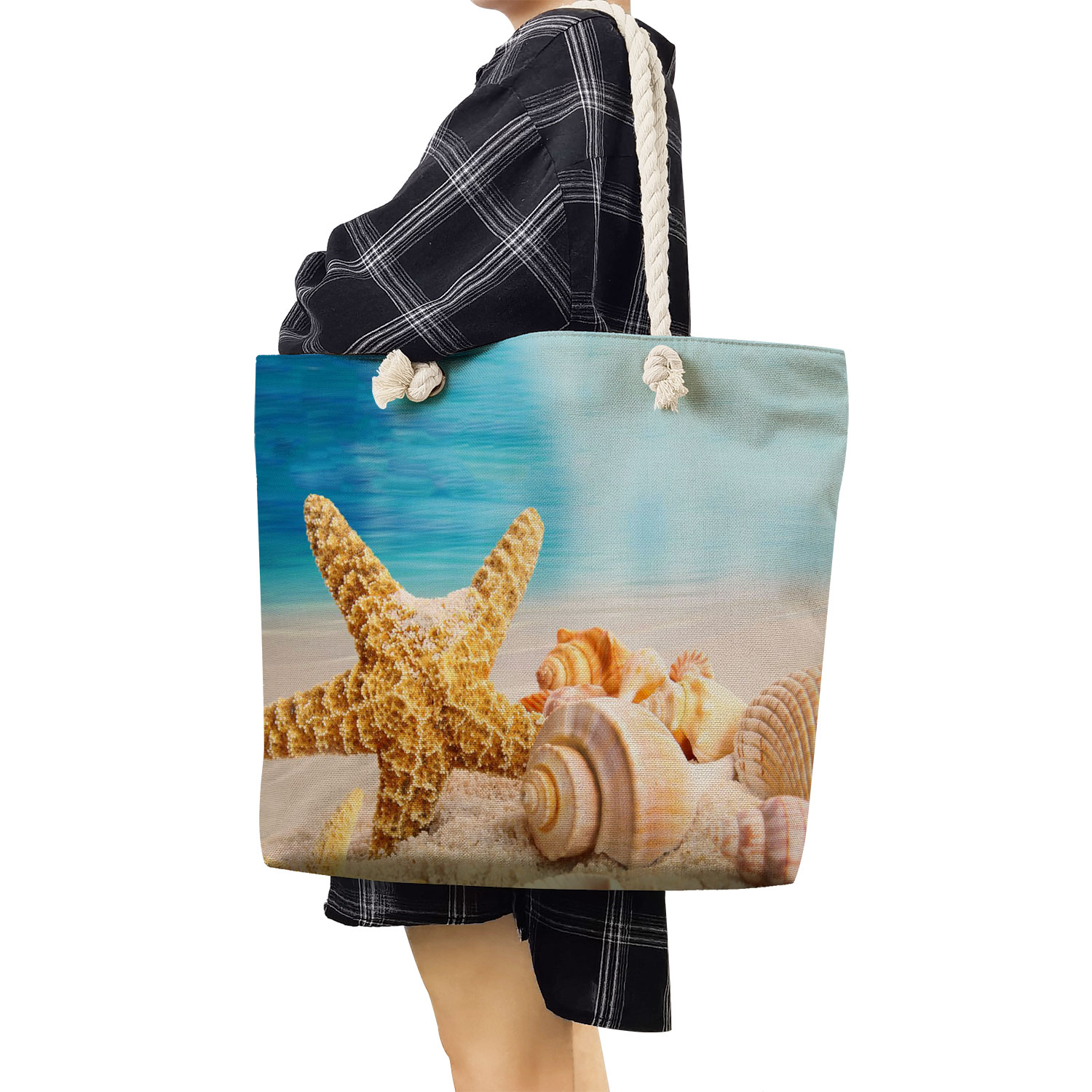 Summer-High-Capacity-Linen-Beach-Bag-Plant-Eco-Reusable-Shopper-Bag-Starfish-Shell-Printed-Handbags-Thick-2