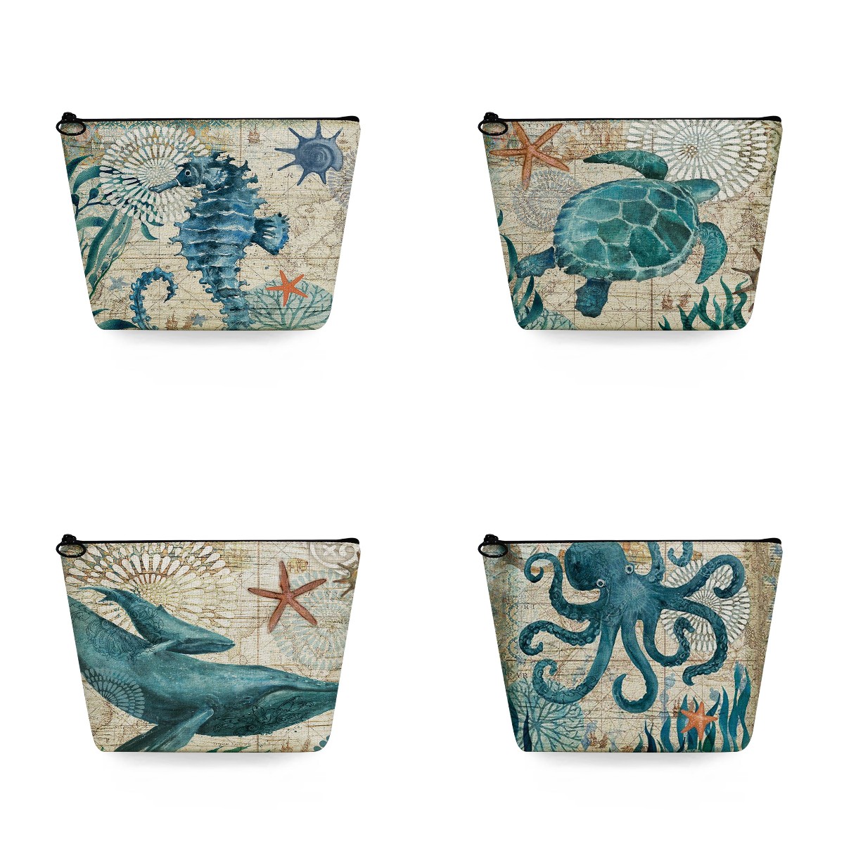 Turtle-Octopus-Seahorse-Whale-Makeup-Organizer-Custom-Women-s-Cosmetic-Bags-High-Quality-Marine-Life-Animal
