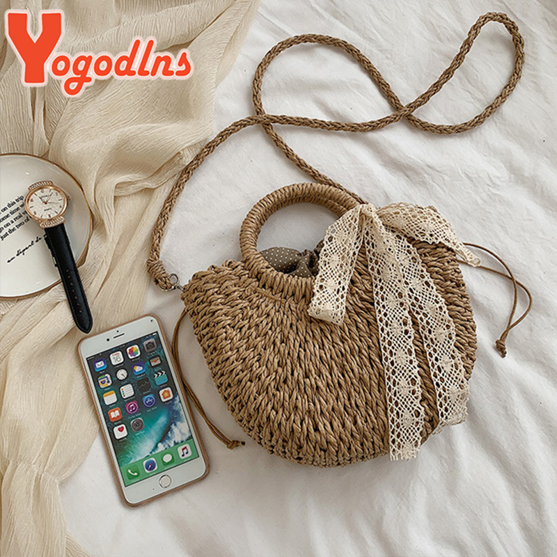 Yogodlns-New-Straw-Bag-Women-Hand-Woven-Handbag-Moon-Shape-Rattan-Bag-Big-Capacity-Drawstring-Casual-5