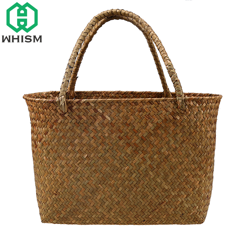 Seagrass-Storage-Basket-Hand-woven-Straw-Flower-Bags-Ladies-Handbag-Picnic-Organizer-Sundries-Container-Garden-Decoration-2